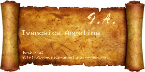 Ivancsics Angelina névjegykártya